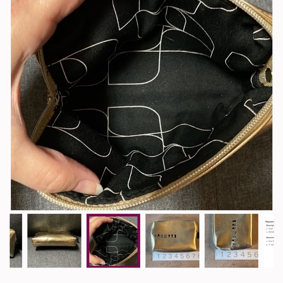 Hayward Gold Makeup Baglike new zip top inside clean open to offers - Picture 6 of 6